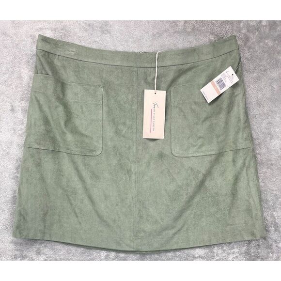 Vince Camuto Dresses & Skirts - NWT Two By Vince Camuto Faux Suede Mini Skirt Sage 12 Retro Spice MSRP $89